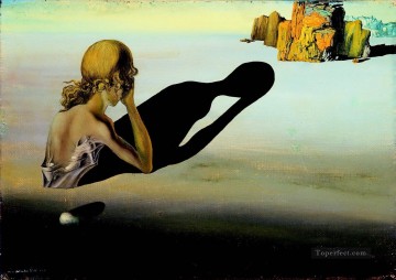 Remorse or Sphinx Embedded in the Sand Surrealism Oil Paintings